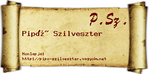 Pipó Szilveszter névjegykártya